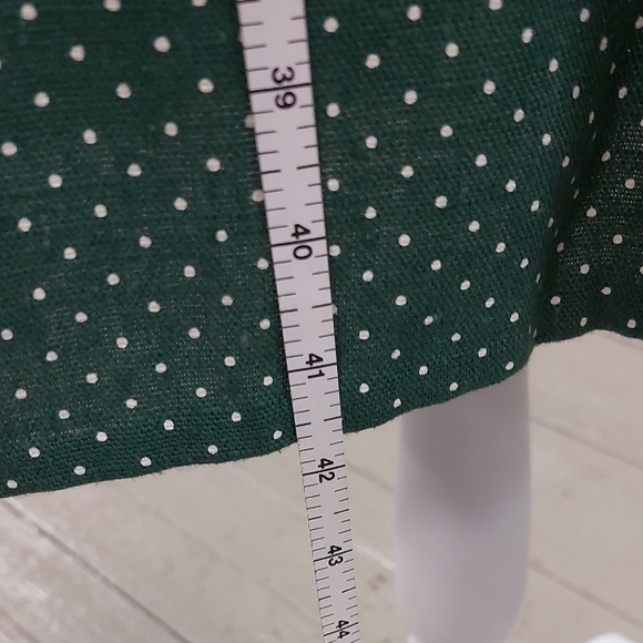 Green Polka Dot Dress White Collar vintage Mode O’ Day styled in California FAD - Picture 11 of 14